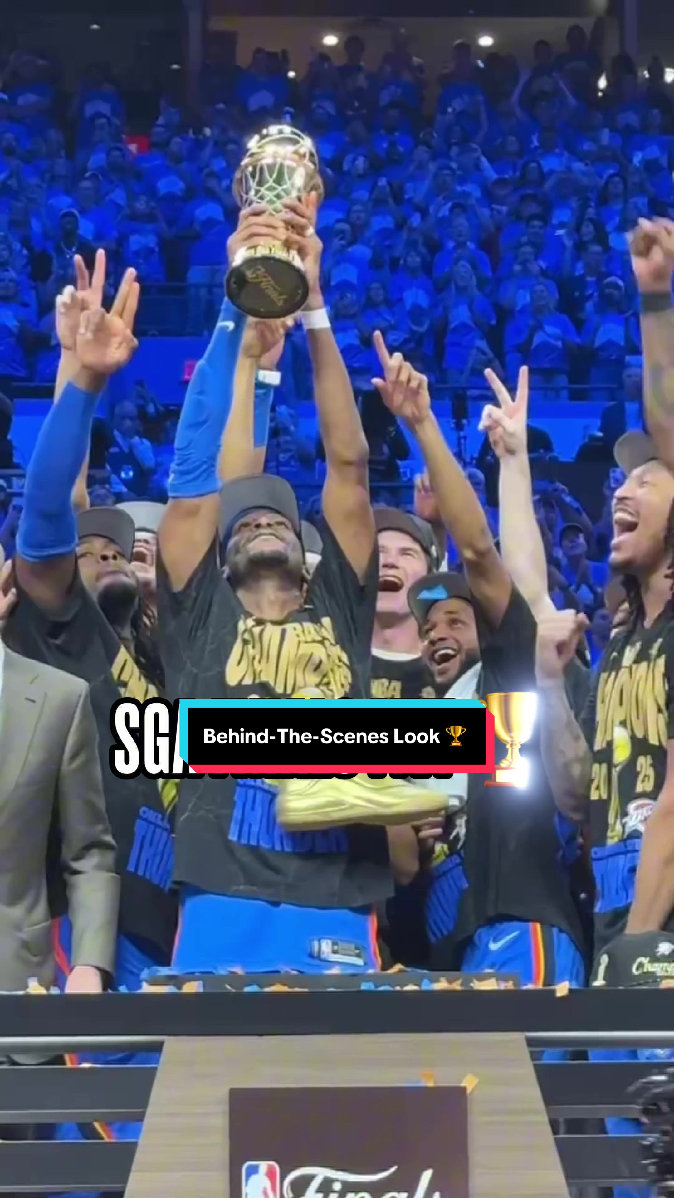 A behind-the-scenes look at SGA after winning both the NBA Championship and Finals MVP 🏆 