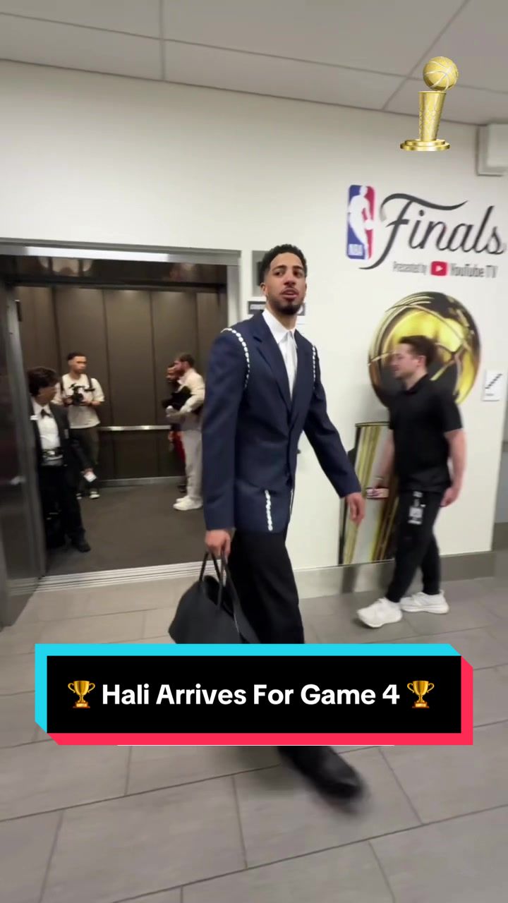 Haliburton arrives for game 4 🤩‼️ 