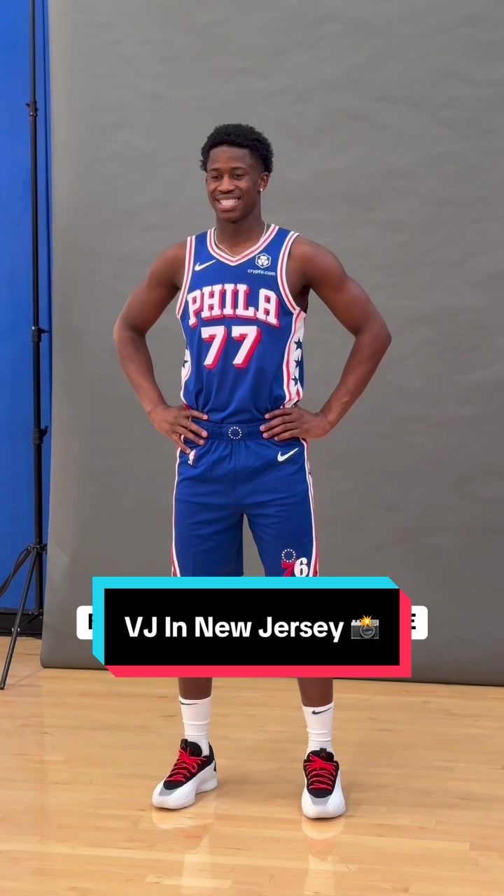 VJ Edgecombe in his new @Philadelphia 76ers threads 🔥 