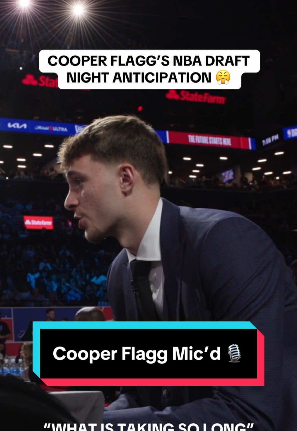Cooper Flagg on the mic at 