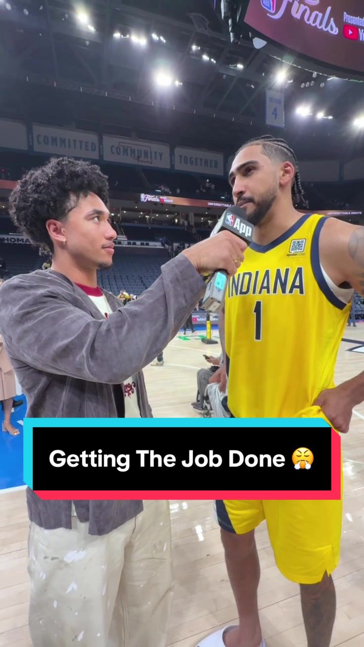 Our NBA Player Correspondent, @Jared McCain got to interview Obi Toppin just minutes after yet another elite @Pacers comeback‼️ 🎙️ 