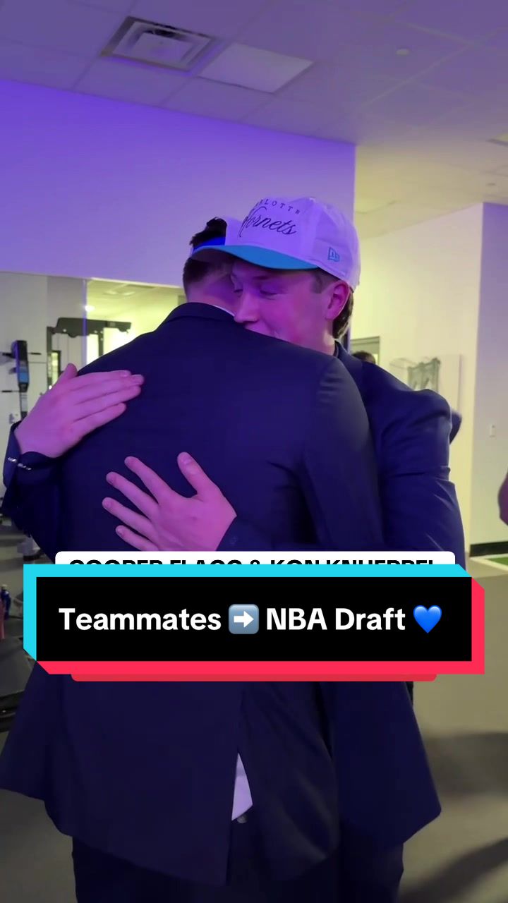 Cooper Flagg and Kon Knueppel after being drafted 🤩 