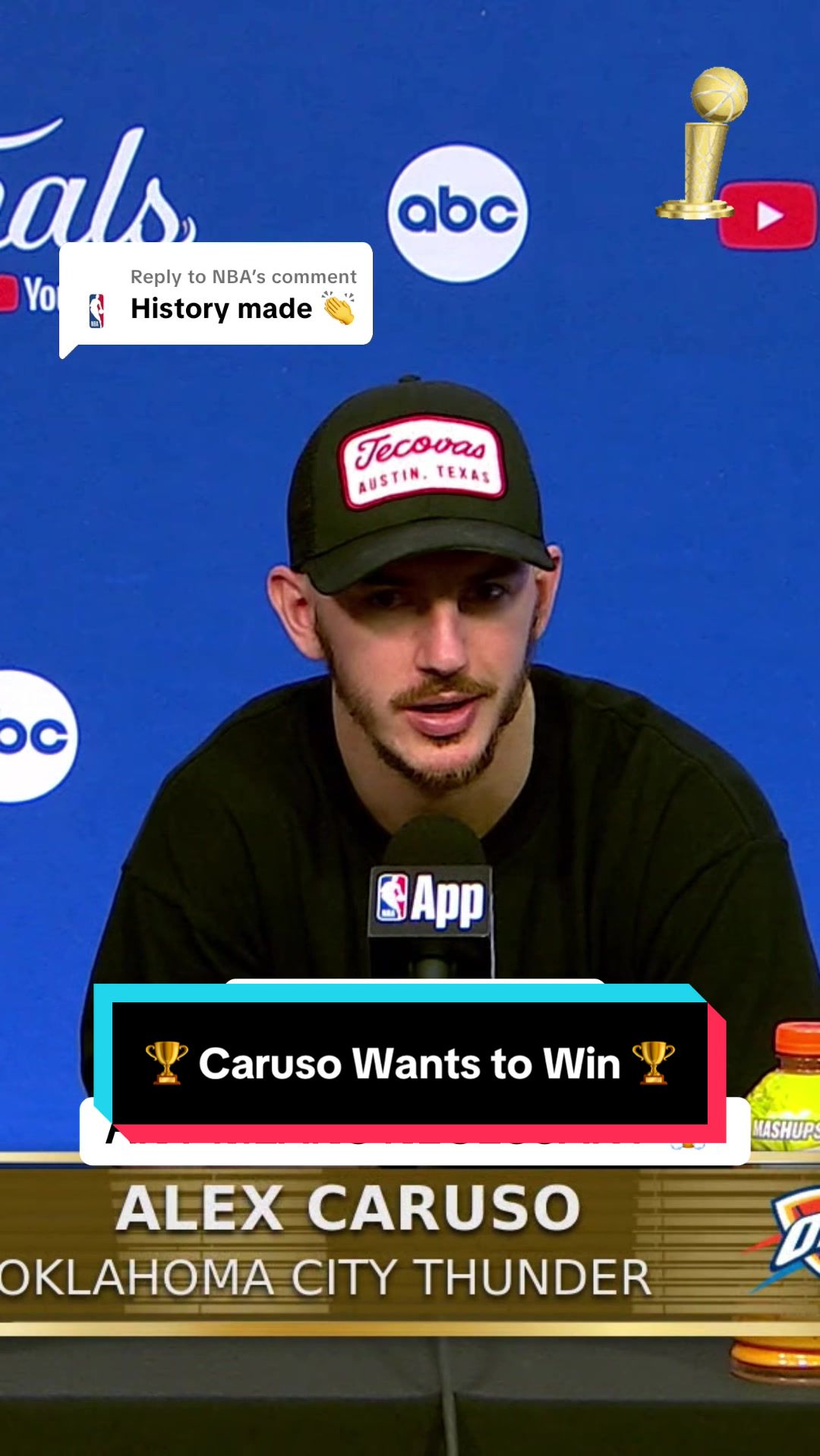 Replying to @NBA Alex Caruso made a conscious effort to lock in for Game 4 🔐 