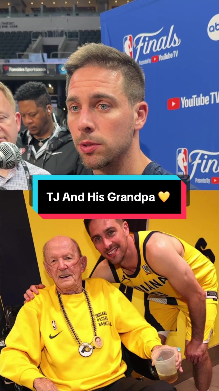TJ McConnell talks about having his grandpa at his game last night 🥹💛 