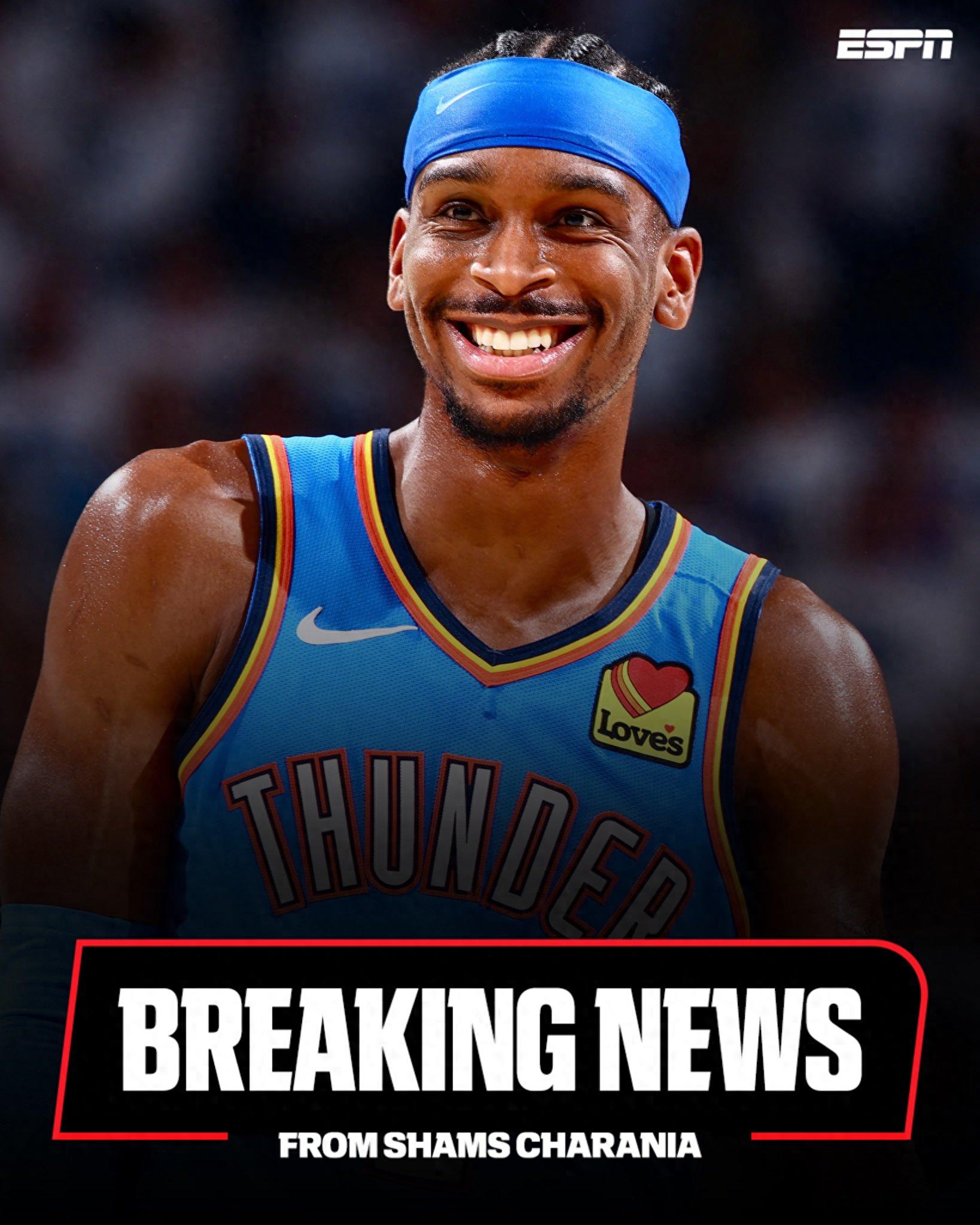 $285 million over 4 years! Alexander signs a super max extension with the Thunder, setting a record for the highest annual salary in history.