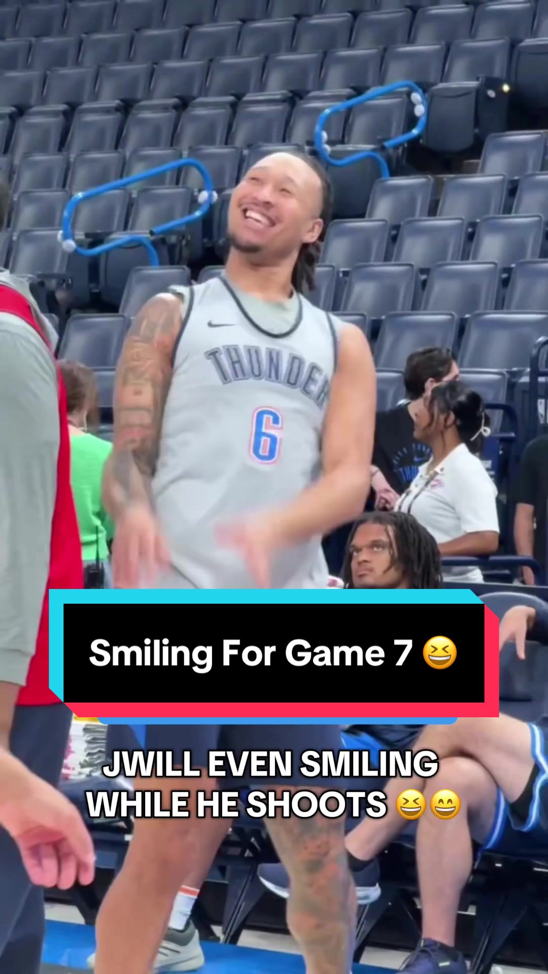 @JWill smiling because there’s a Game 7 THIS SUNDAY 😃😆  Don’t miss out at 8 PM/ET on ABC 📺 @OKC Thunder  
