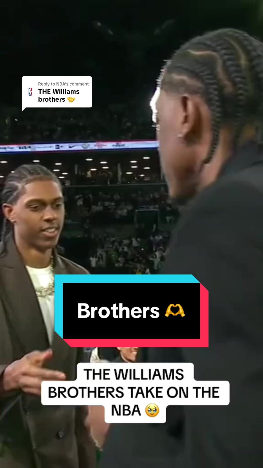 Replying to @NBA JDub and Cody Williams supporting each other through draft night ➡️ NBA Finals 🥹🫶 