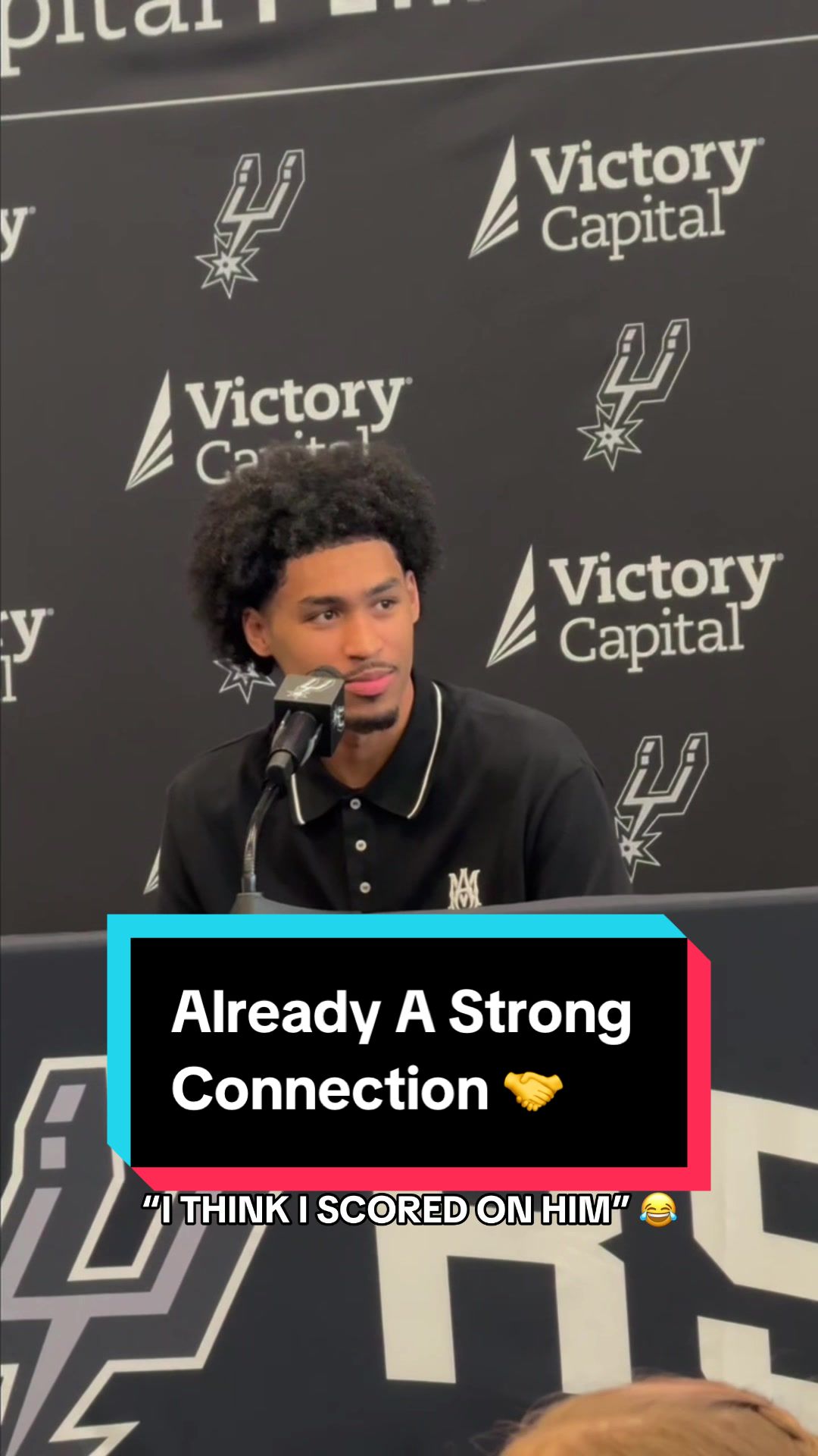 Already a strong connection between the @San Antonio Spurs newest members 😭🤭 