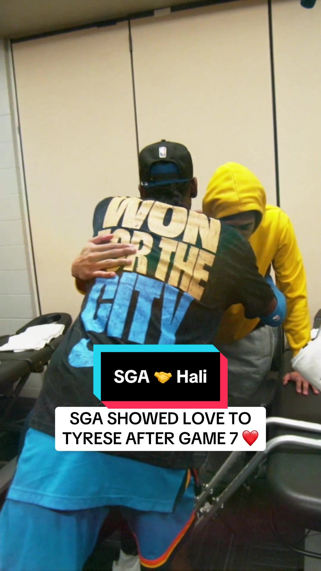 ❤️ Shai Gilgeous-Alexander showed love to Tyrese Haliburton after Game 7! 