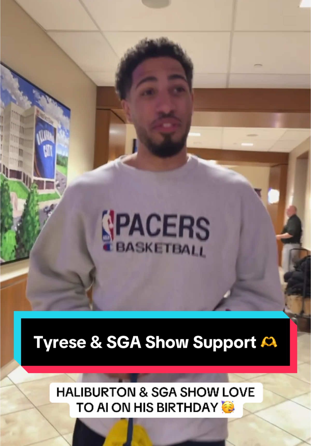 Haliburton & SGA showing their support for Iverson! 🫶🥳 @OKC Thunder @Pacers 