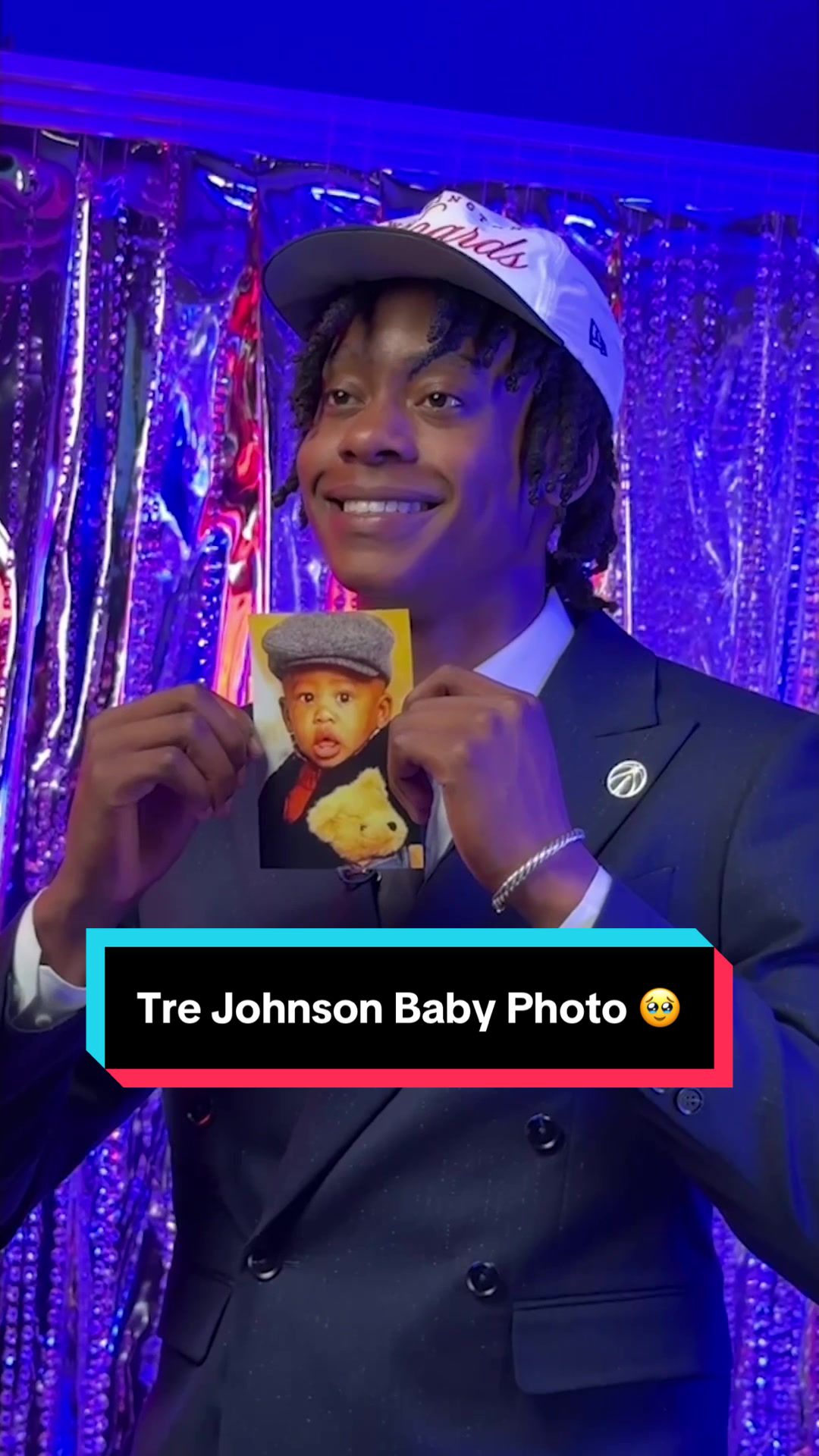 We surprised Tre Johnson with a childhood photo and his reaction is precious 🥹🥹 