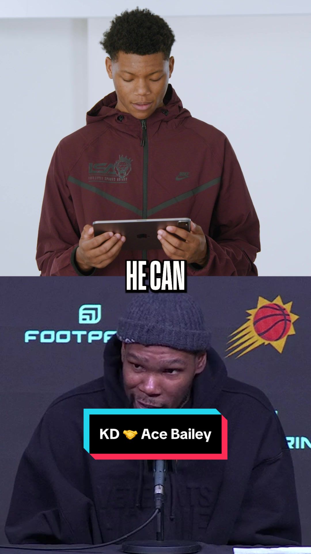 KD on Ace Bailey 🔥 