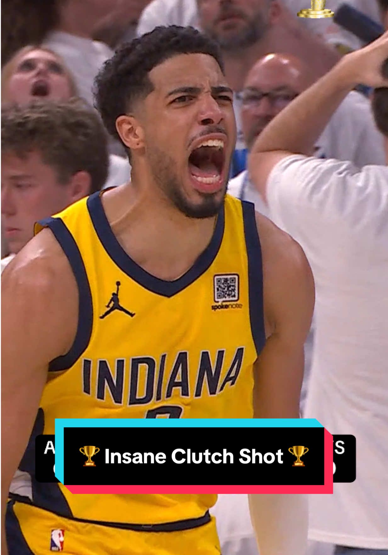 Replying to @NBA With only 0.3 seconds on the clock, @Tyrese Haliburton hits in the clutch 😤👏 