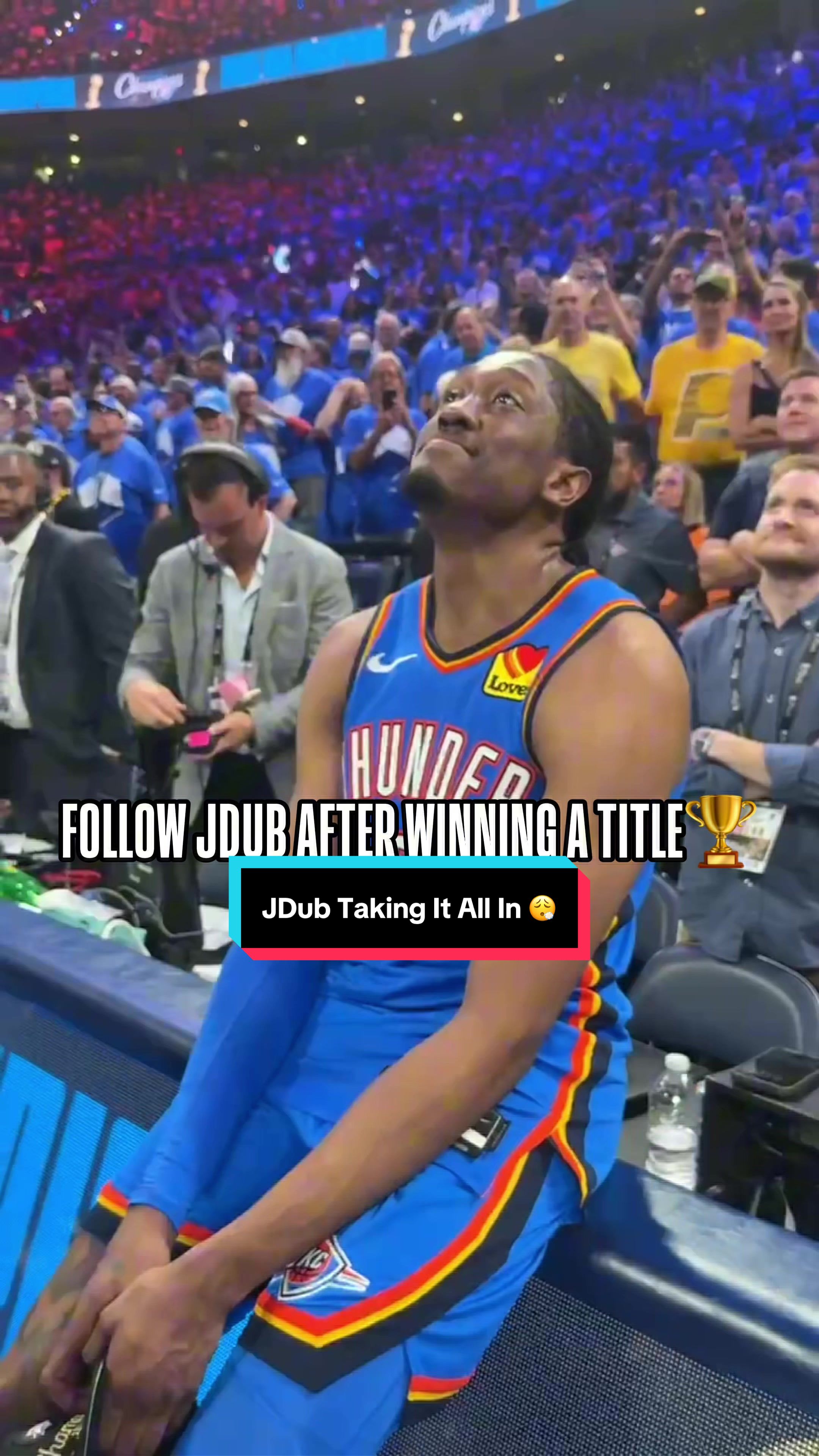 How Jalen Williams took in the moment right after winning it all! 🏆 
