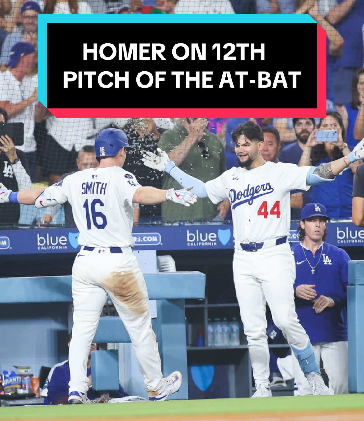 🎶 On the 12th pitch of the at-bat Will Smith gave to me, a 2-run homer for the lead! 