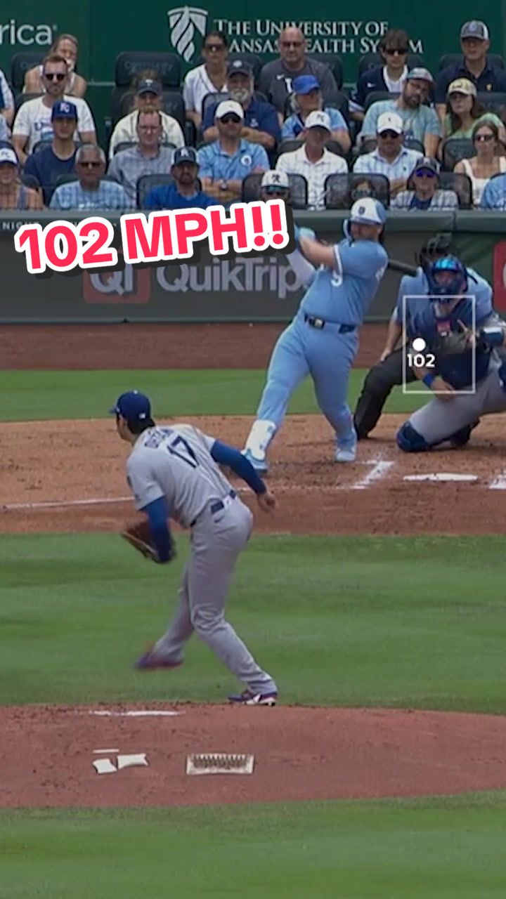 Shohei Ohtani's 102 mph pitch is the fastest by a Dodger this season. 😳 