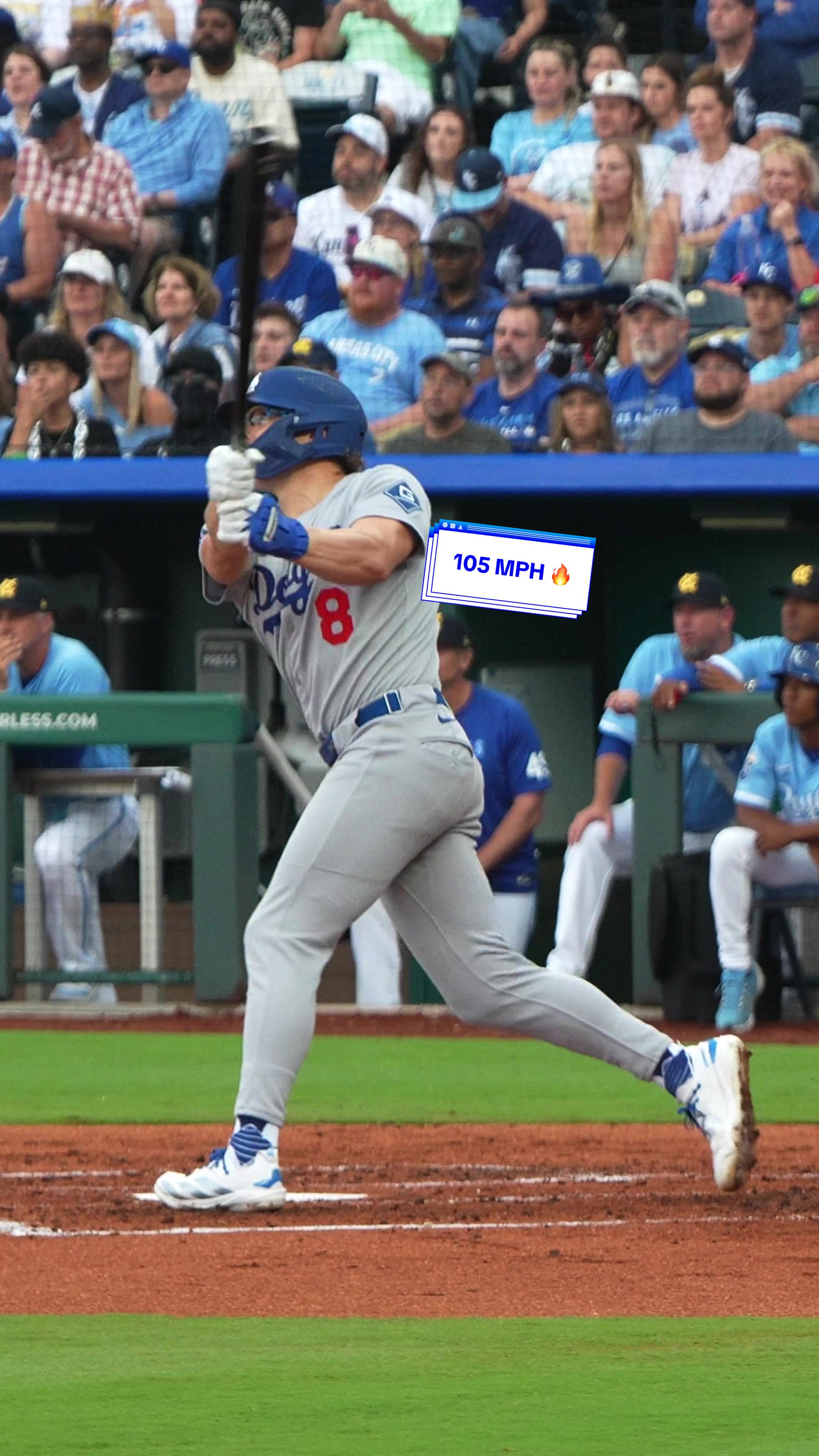 105 mph off the bat for No. 8. 🔥 