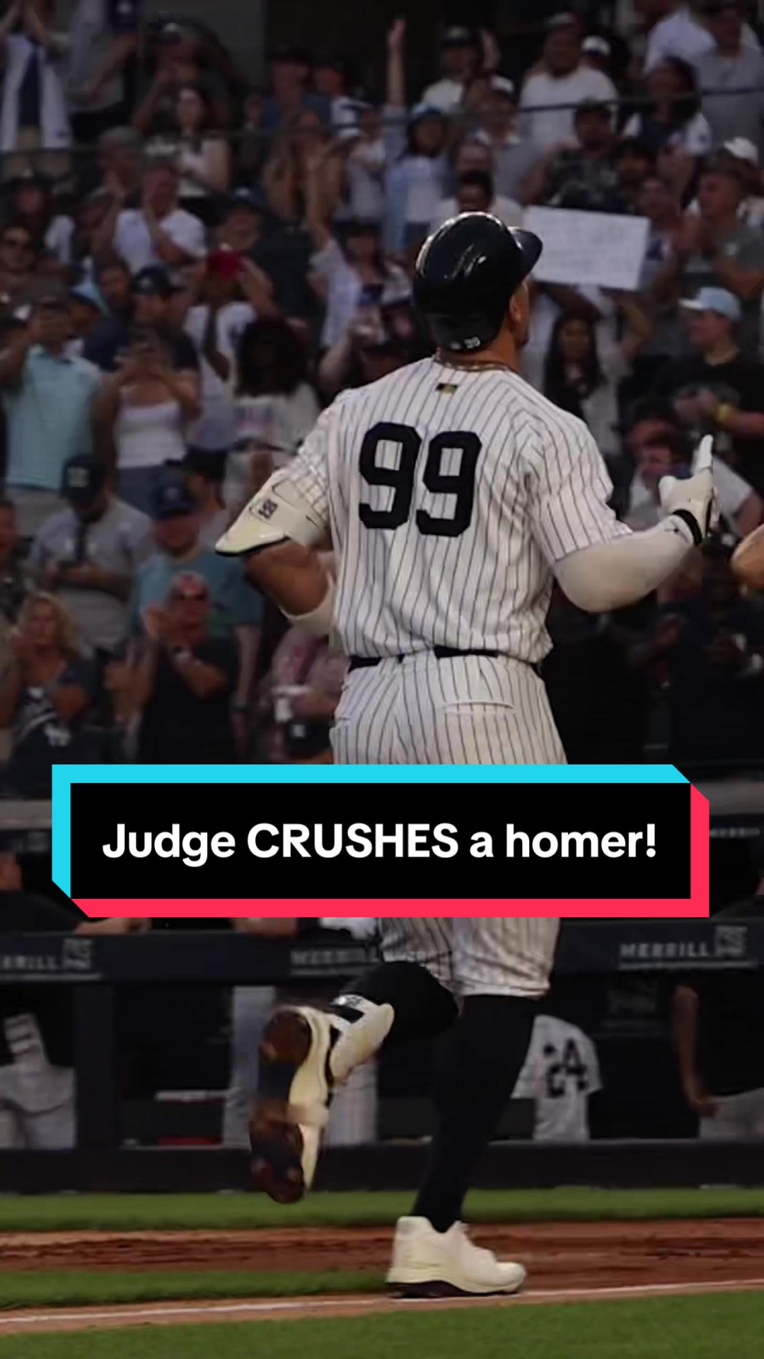 Aaron Judge belts his 27th homer of the year on his bobblehead night! 