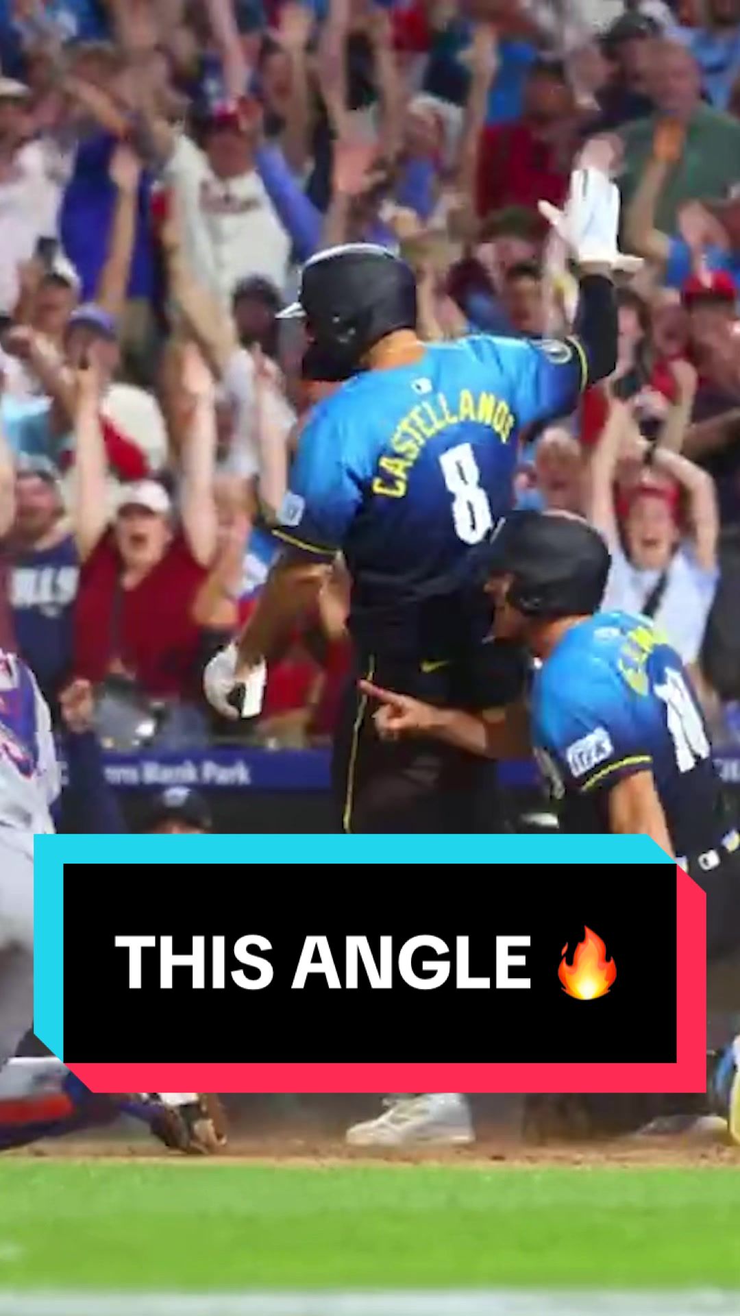 The on-the-field angle of the Phillies chaotic inning is EVERYTHING! 🔥